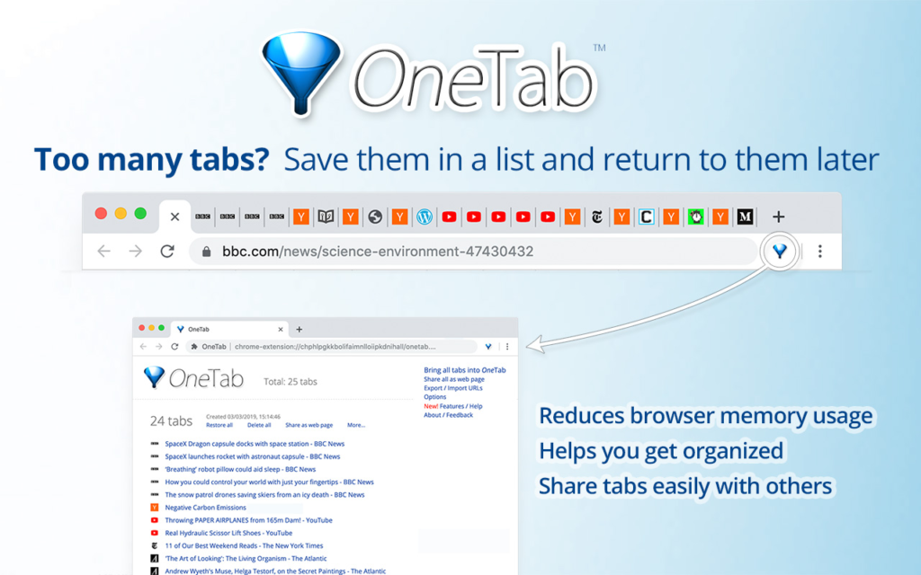 onetab chrome